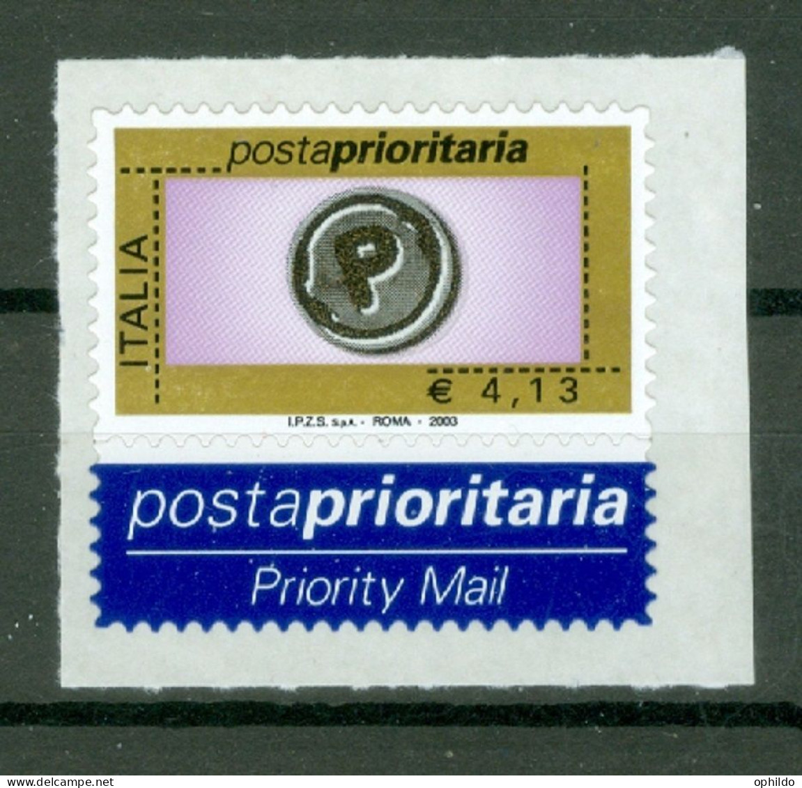 Italie  2003 Poste Prioritaire  4.13 Euro  * *  TB  - 2001-10:  Nuovi
