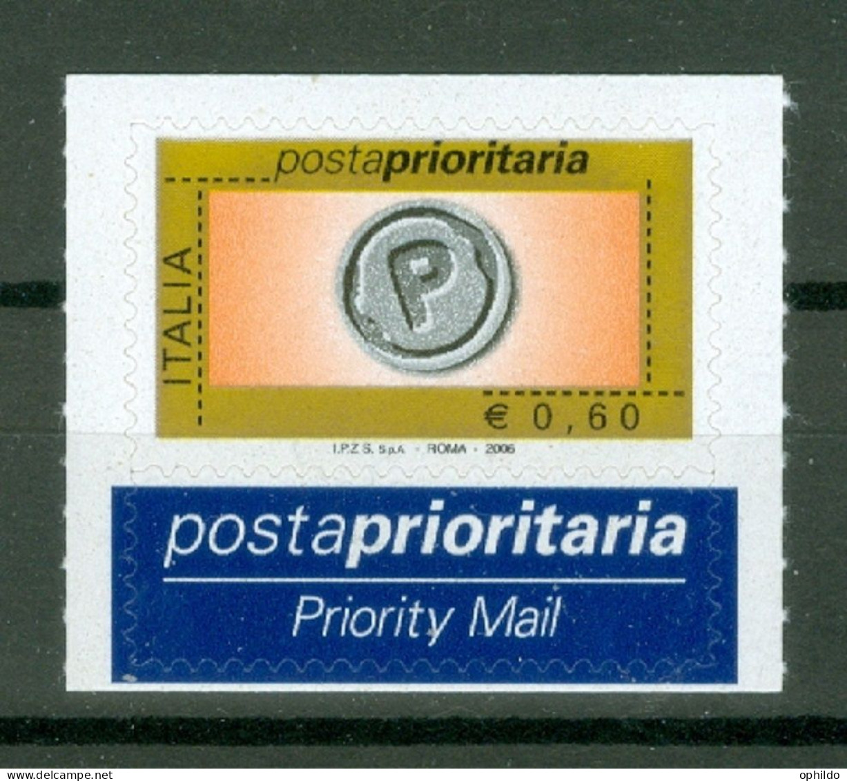 Italie  2006 Poste Prioritaire  0.60 Euro  * *  TB  - 2001-10: Mint/hinged