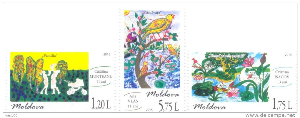 2015. Moldova, Children's Drawings, International Children's Day, Set, Mint/** - Moldavië