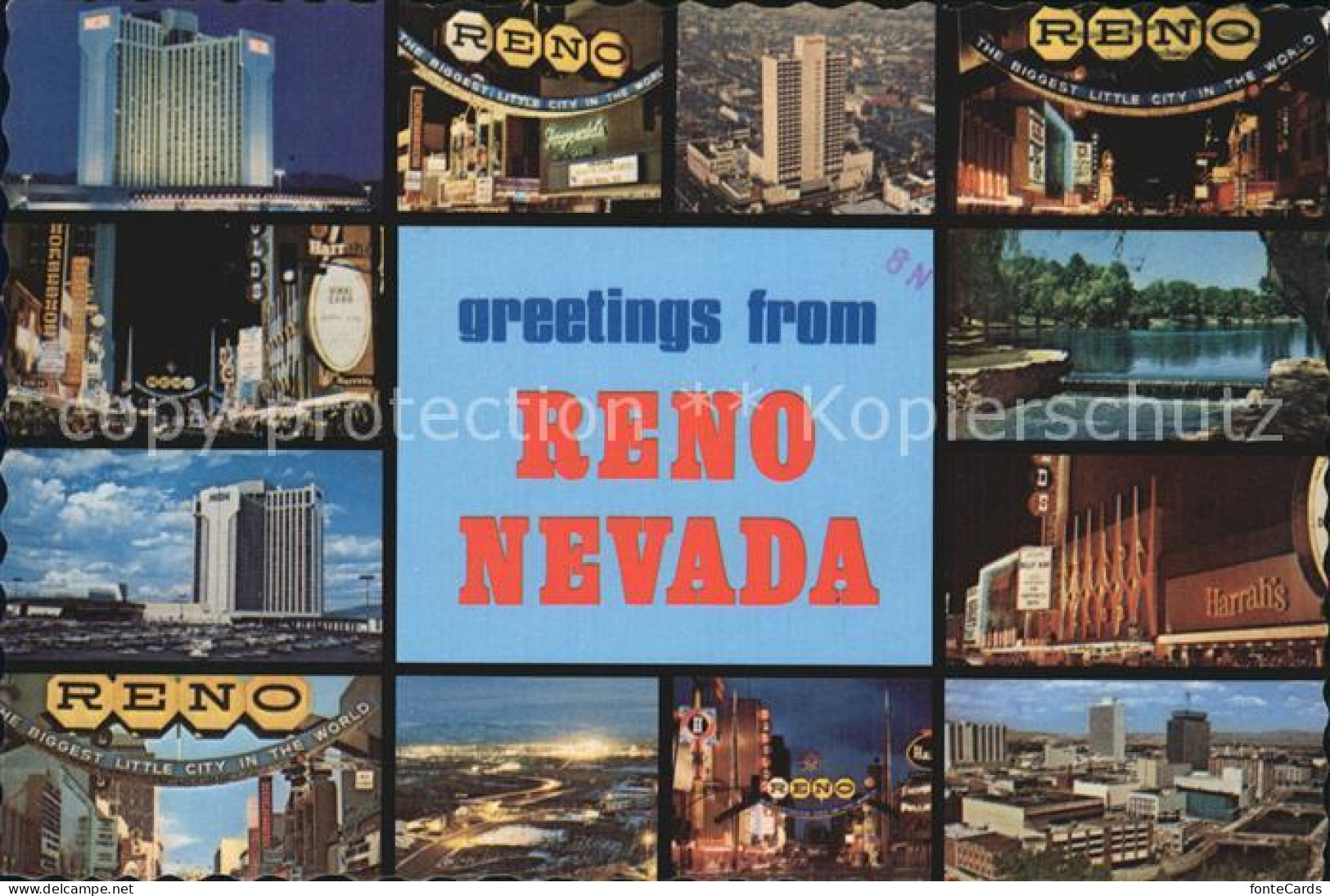 72413035 Reno_Nevada Ortsansichten Harrahs Biggest Little City In The World - Otros & Sin Clasificación