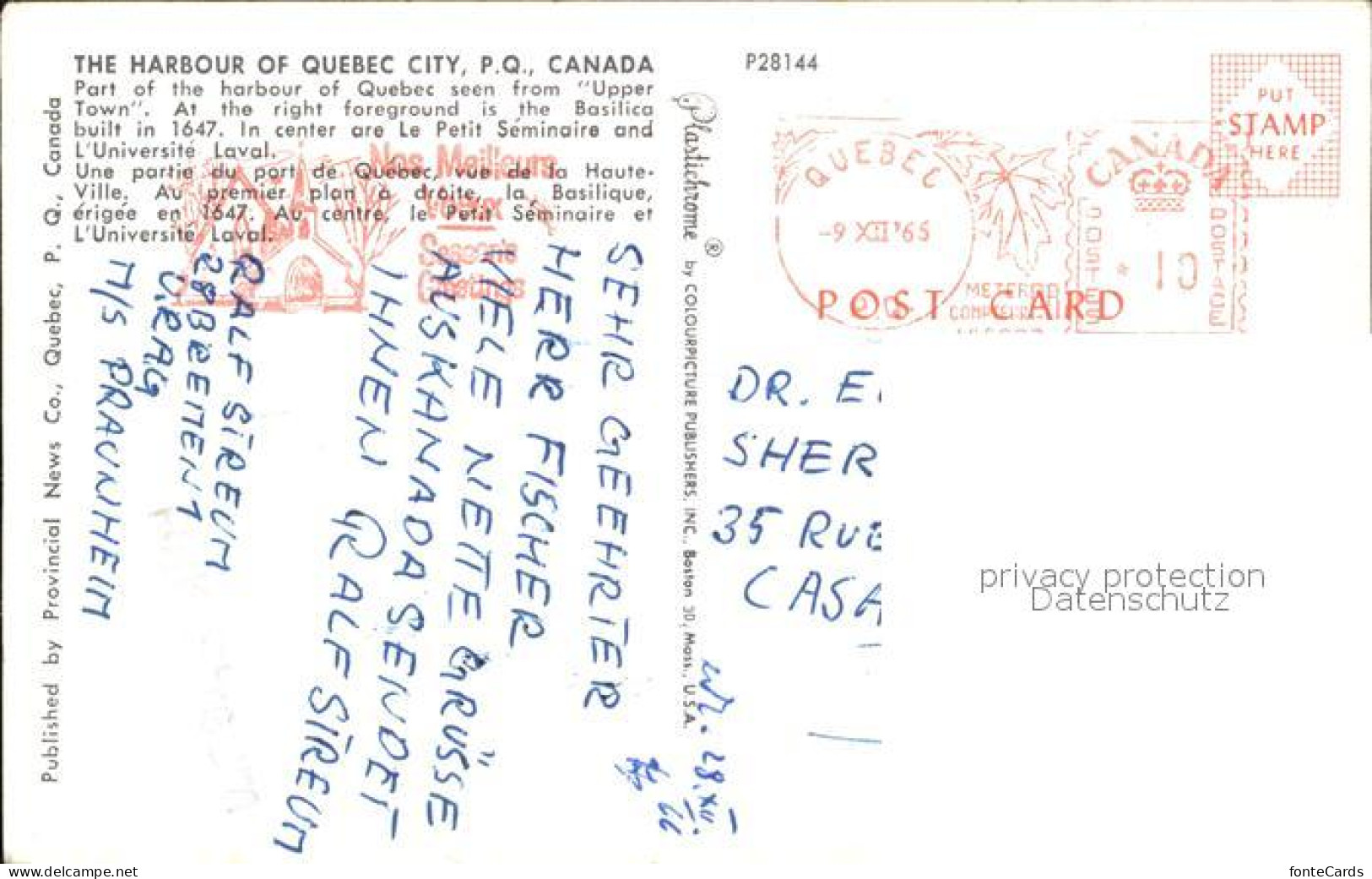 72409802 Quebec Teilansicht Mit Hafen Quebec - Non Classificati