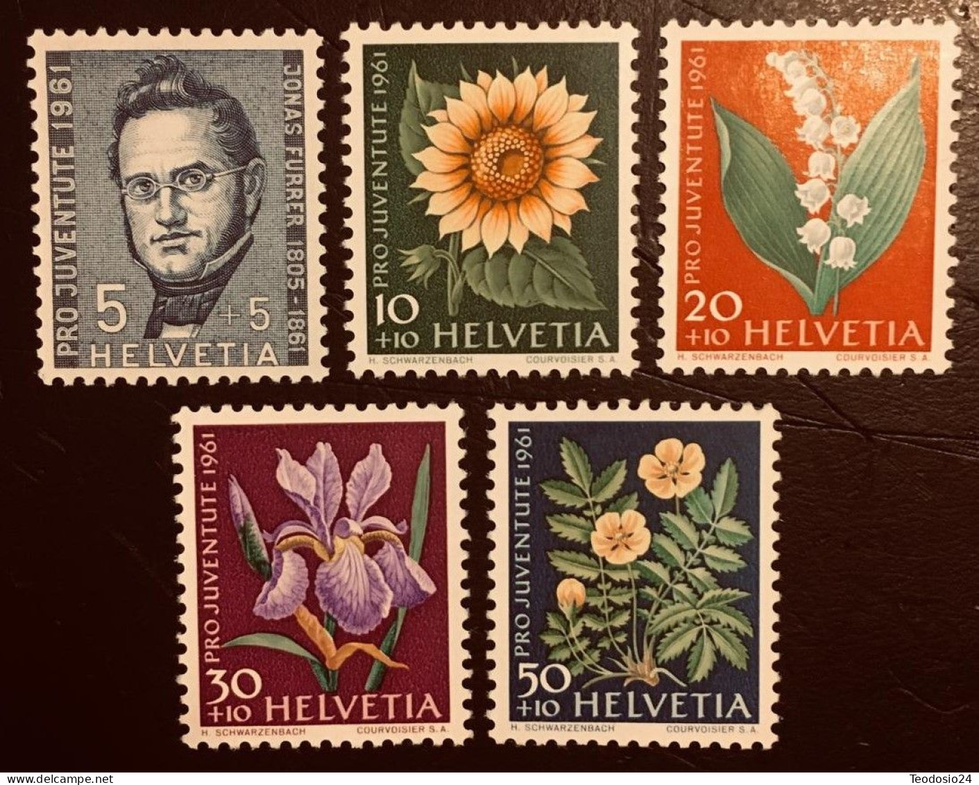 Suiza 1961  Pro Juventute  684 A 688 ** - Ungebraucht