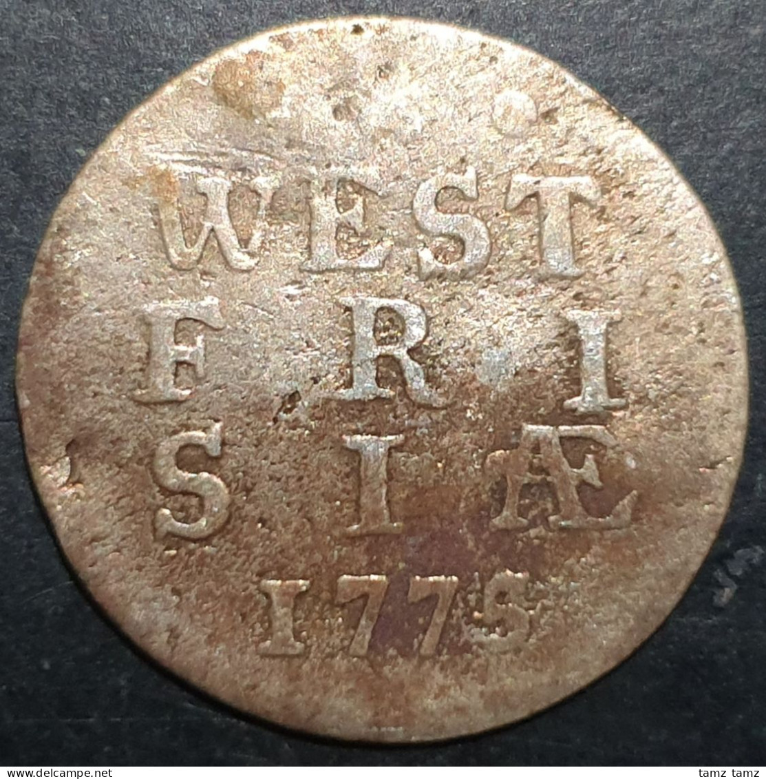 Provincial Dutch Netherlands West Friesland Frisiae 2 Stuiver 1775 Silver - Provincial Coinage