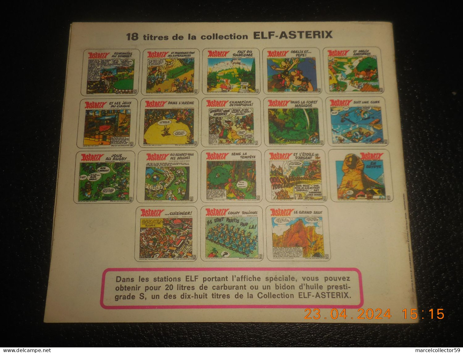 Astérix Et Obélix Amoureux (petite Bd Offerte Par Elf) Année 1973 Be - Collezioni