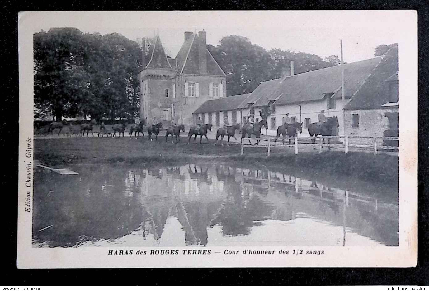 Cp, 61, Le Merlerault, Haras Des Rouges Terres, Cour D'honneur Des 1/2 Sangs, écrite, Ed. Chauvin, Gâprée - Le Merlerault