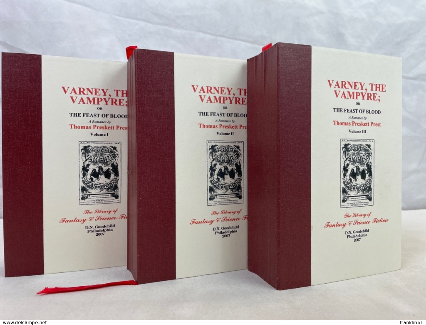 Varney, The Vampire; Or, The Feast Of Blood. Voume 1 Bis 3 KOMPLETT. - Other & Unclassified