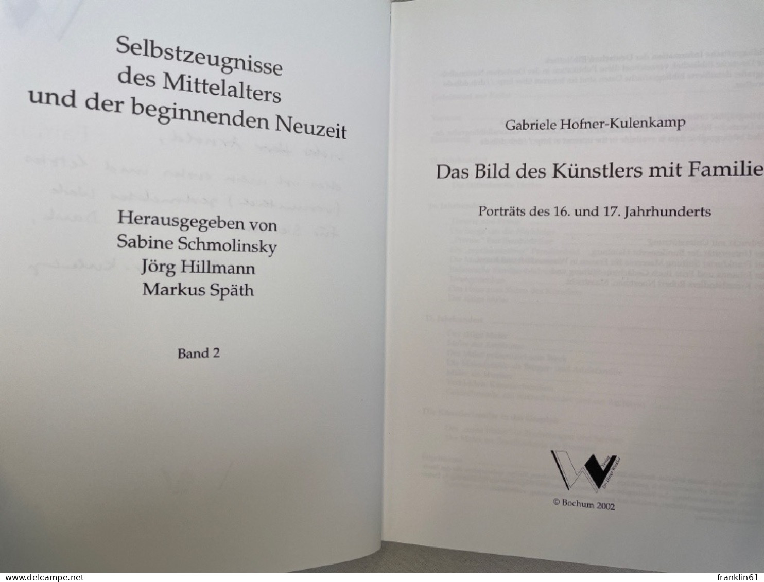 Das Bild Des Künstlers Mit Familie : Porträts Des 16. Und 17. Jahrhunderts. - 4. 1789-1914