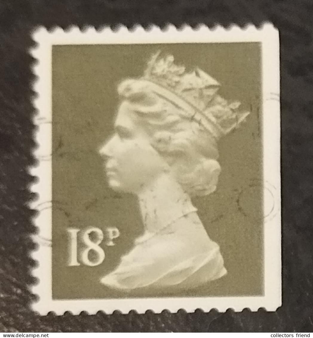 Grande Bretagne - Great Britain - Großbritannien 1988 Y&T N°1298 - 18p Imp. Right - Elisabeth II - Used - Machin-Ausgaben