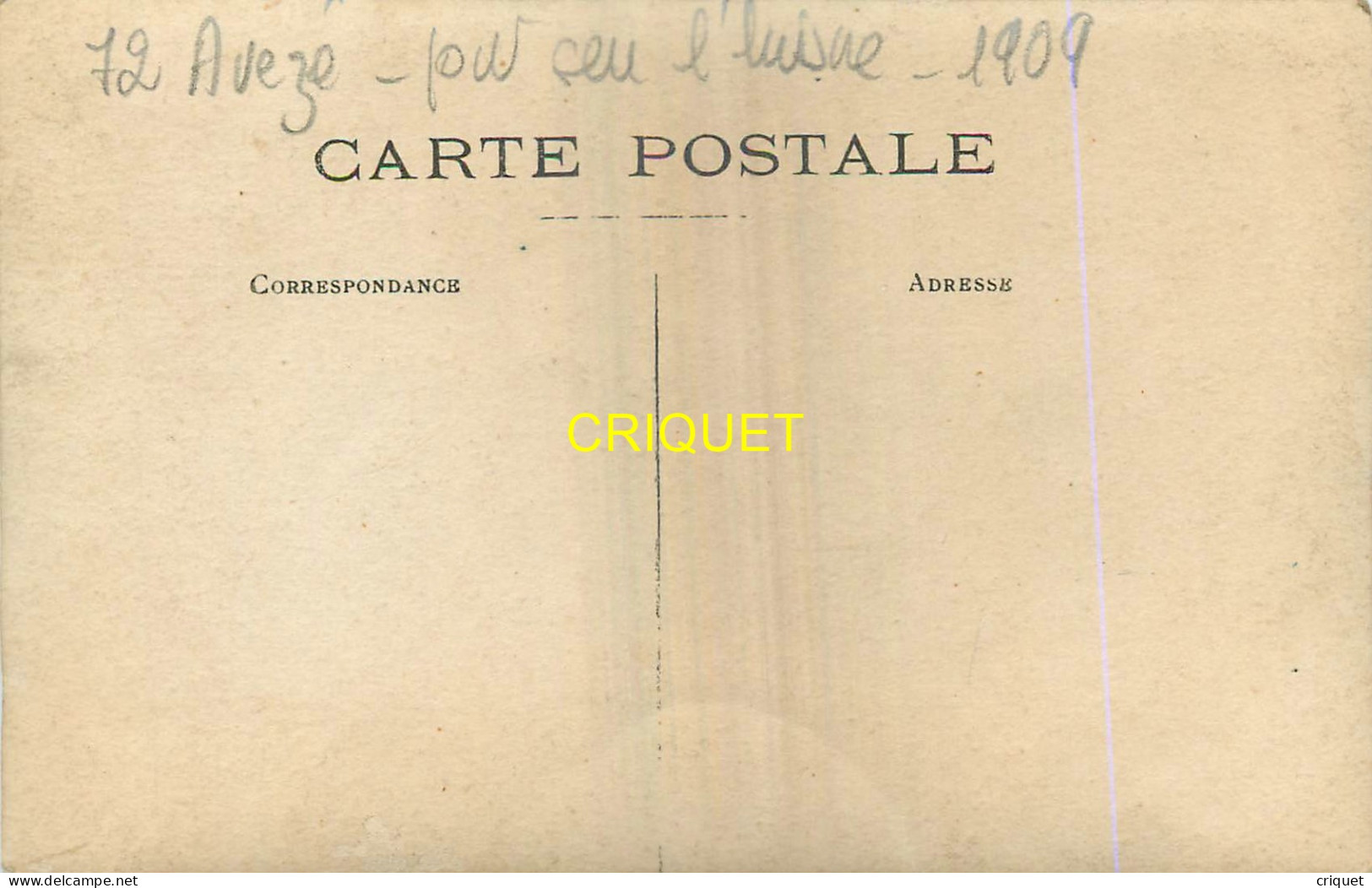72 Avezé, Carte Photo De La Construction Du Pont Métallique Sur L'Huisne, 1909, Beau Document - Other & Unclassified