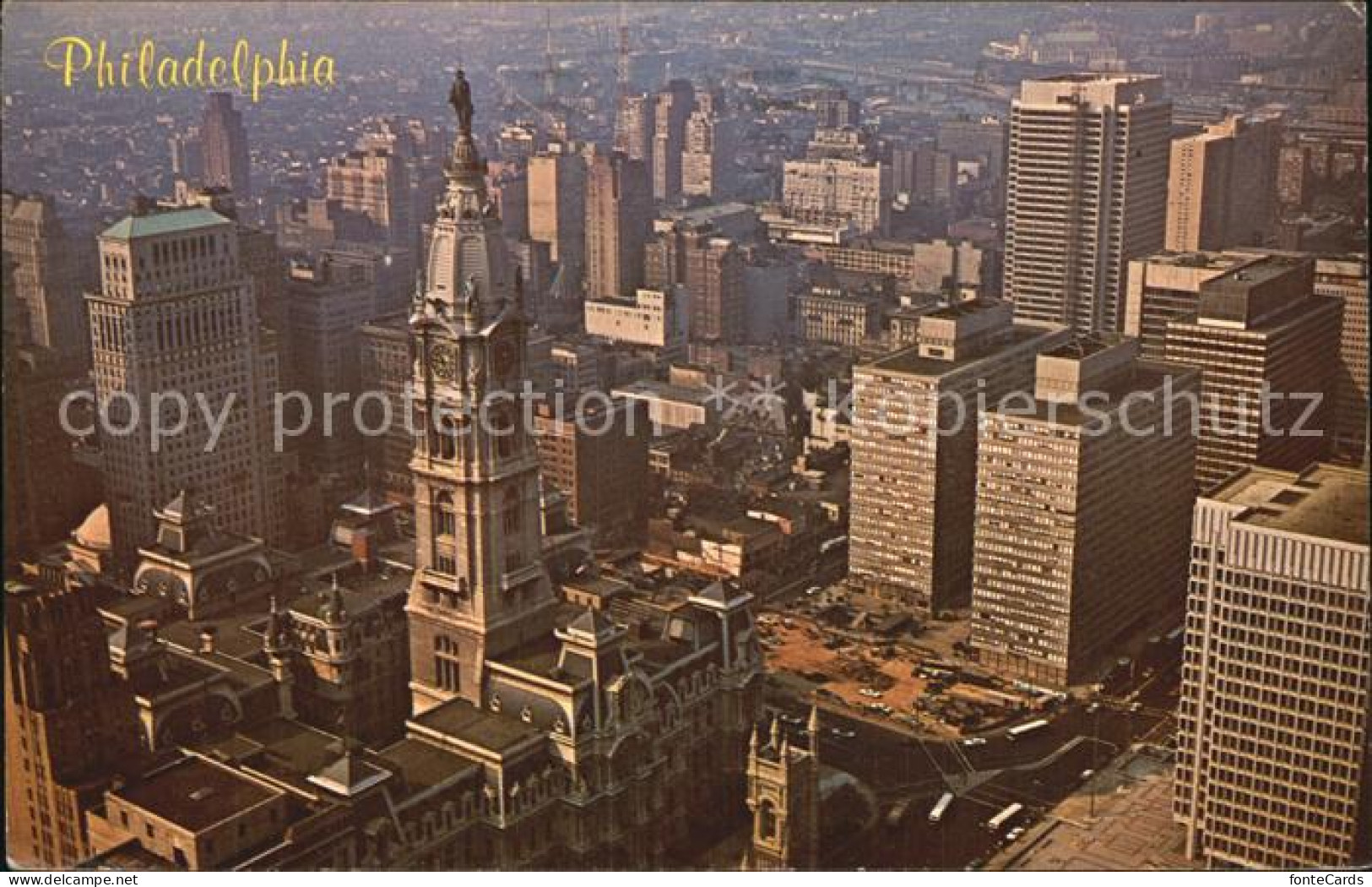 72402665 Philadelphia Pennsylvania Fliegeraufnahme City Hall Tower  Philadelphia - Autres & Non Classés