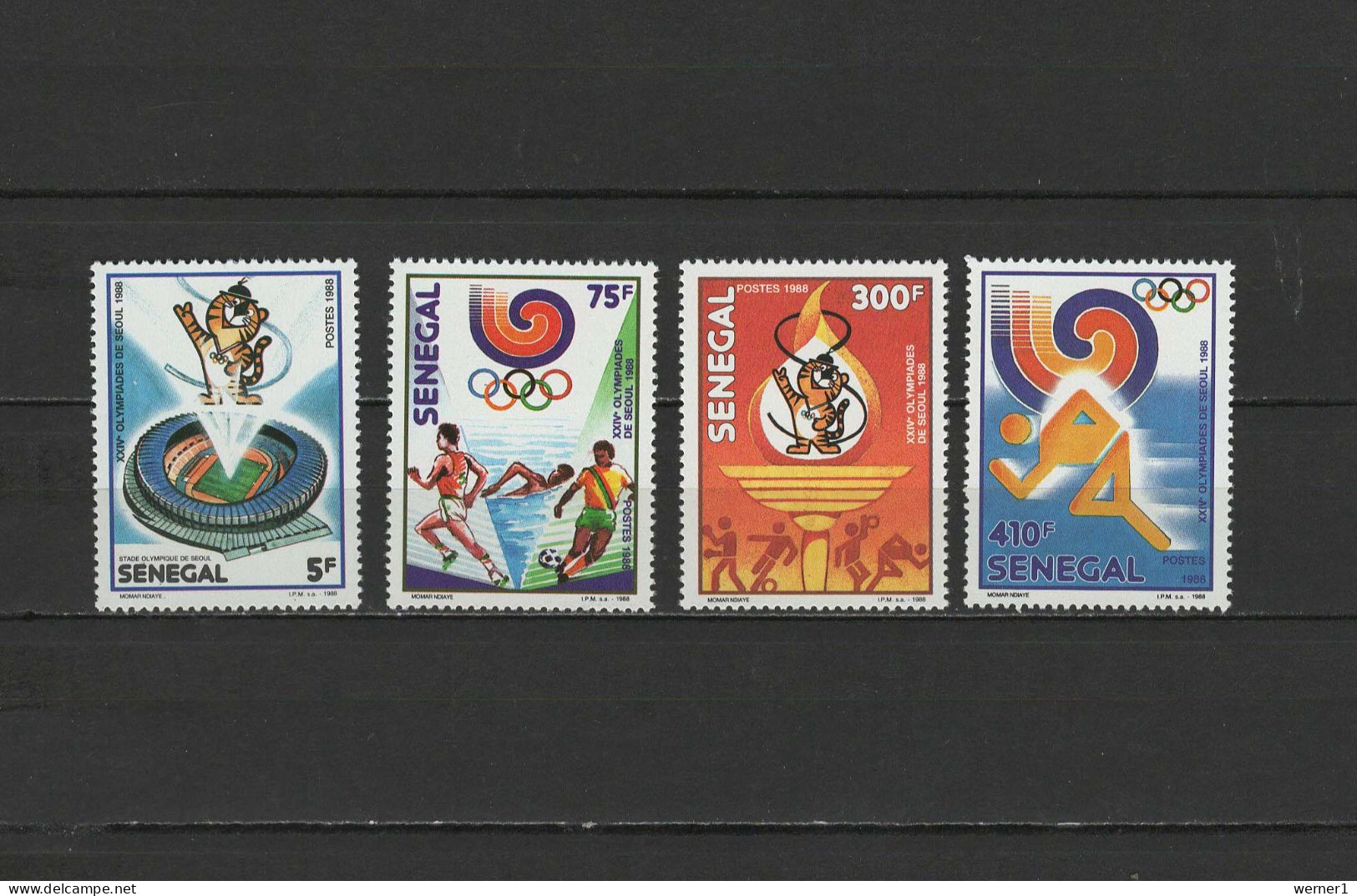 Senegal 1988 Olympic Games Seoul, Athletics, Football Soccer, Swimming, Basketball Etc. Set Of 4 MNH - Estate 1988: Seul