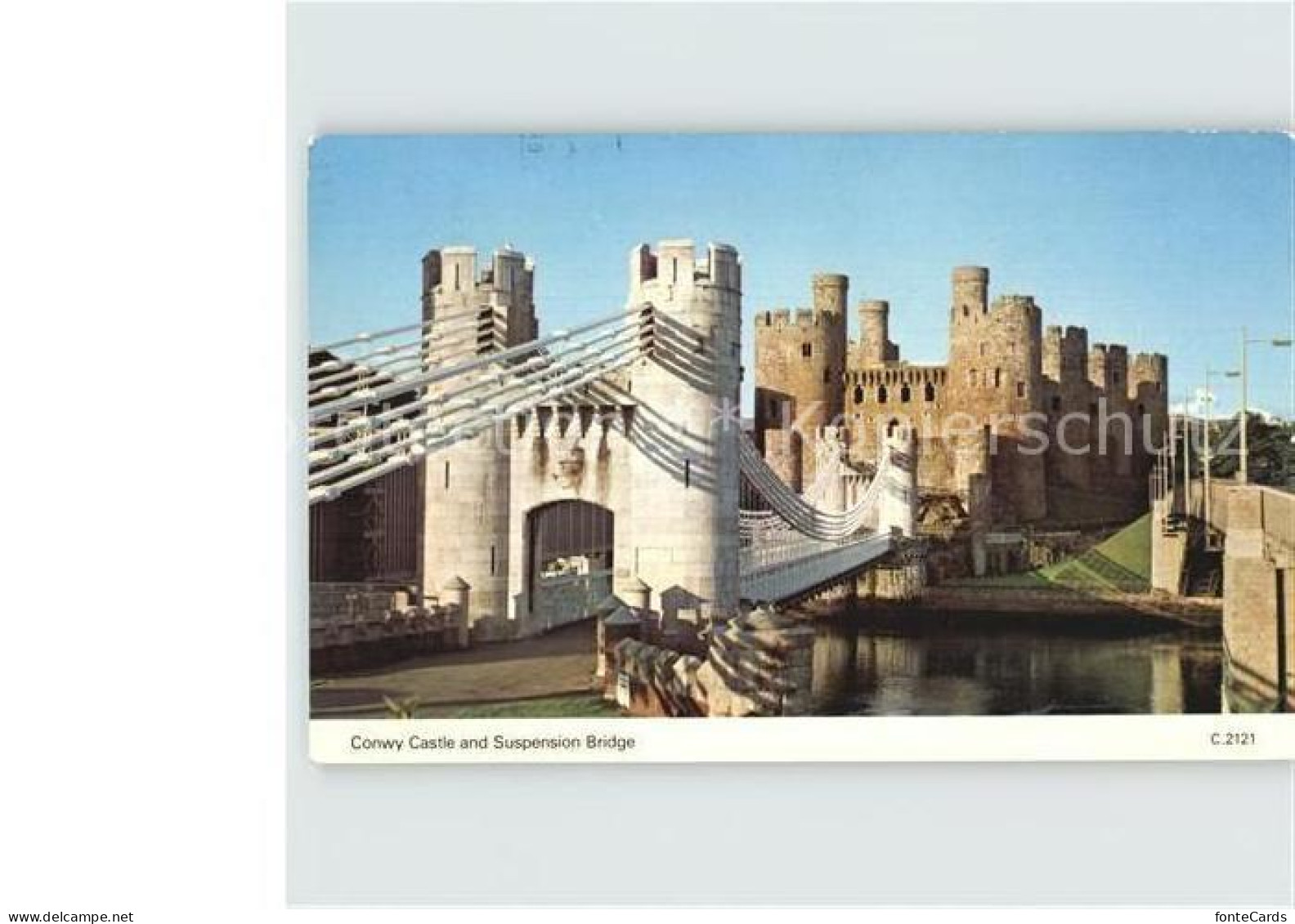 72399020 Gwynedd Wales Conwy Castle And Suspension Bridge Gwynedd - Autres & Non Classés