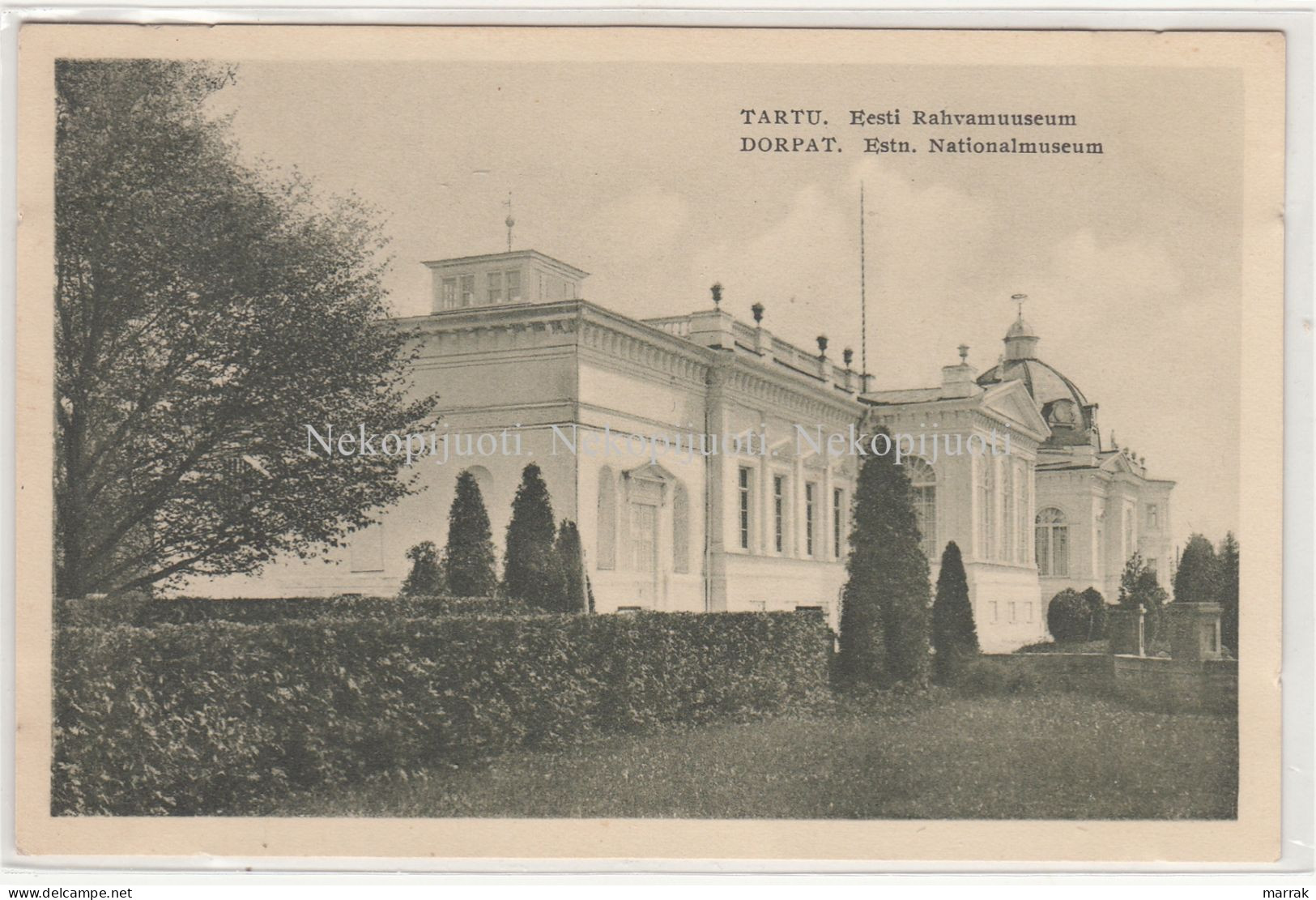 Tartu, Eesti Rahvamuuseum, 1920' Postcard - Estonia