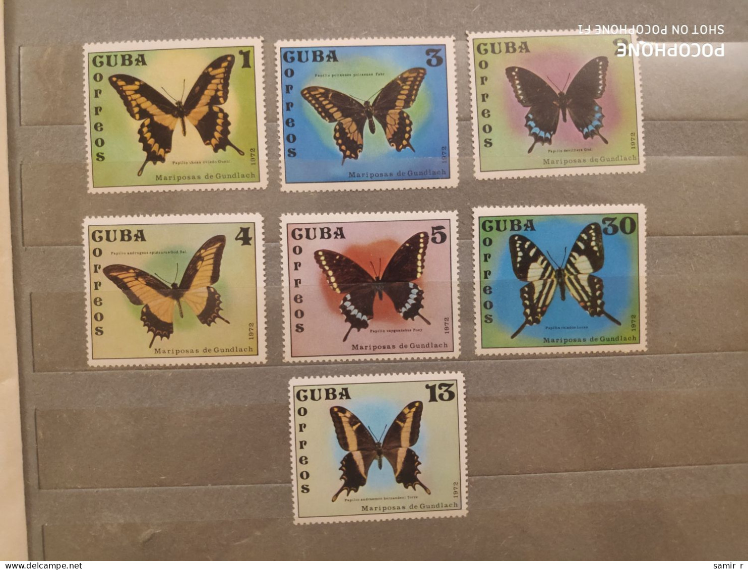 1972	Cuba	Butterflies (F90) - Unused Stamps