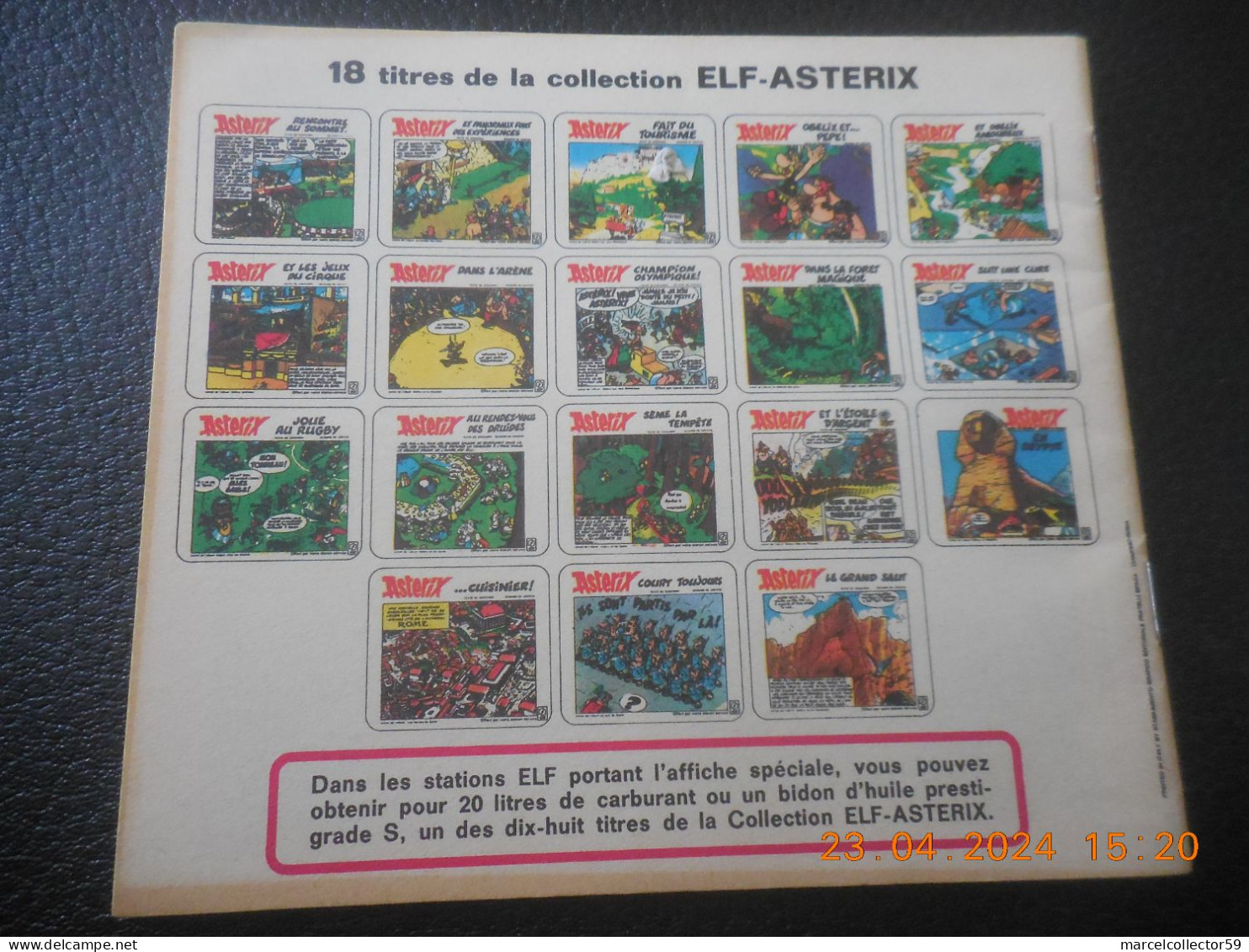 Astérix Suit Une Cure (petite Bd Offerte Par Elf) Année 1973 Be - Collezioni