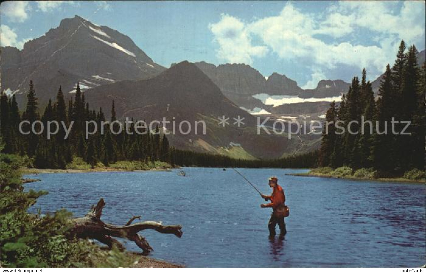 72396950 Montana_US-State Fisherman At Lake Sherburne - Sonstige & Ohne Zuordnung