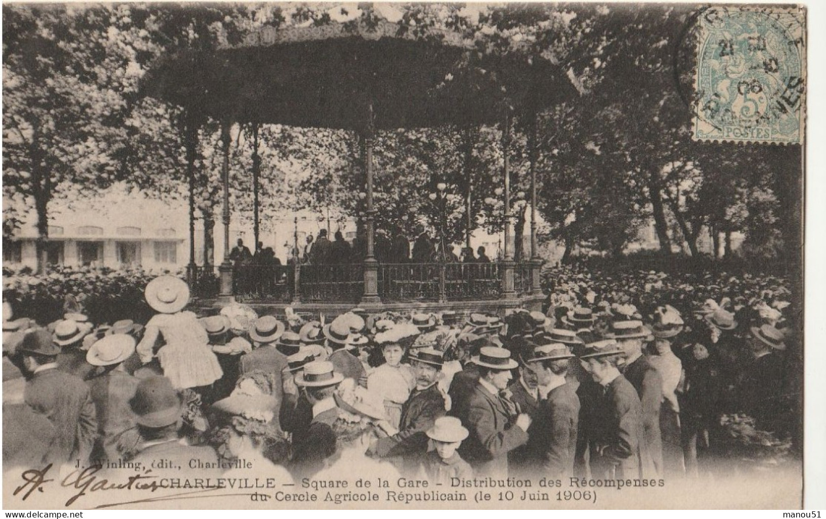 CHARLEVILLE  Square De La Gare - Distribution Des Récompenses Du Cercle Agricole Républicain - Charleville