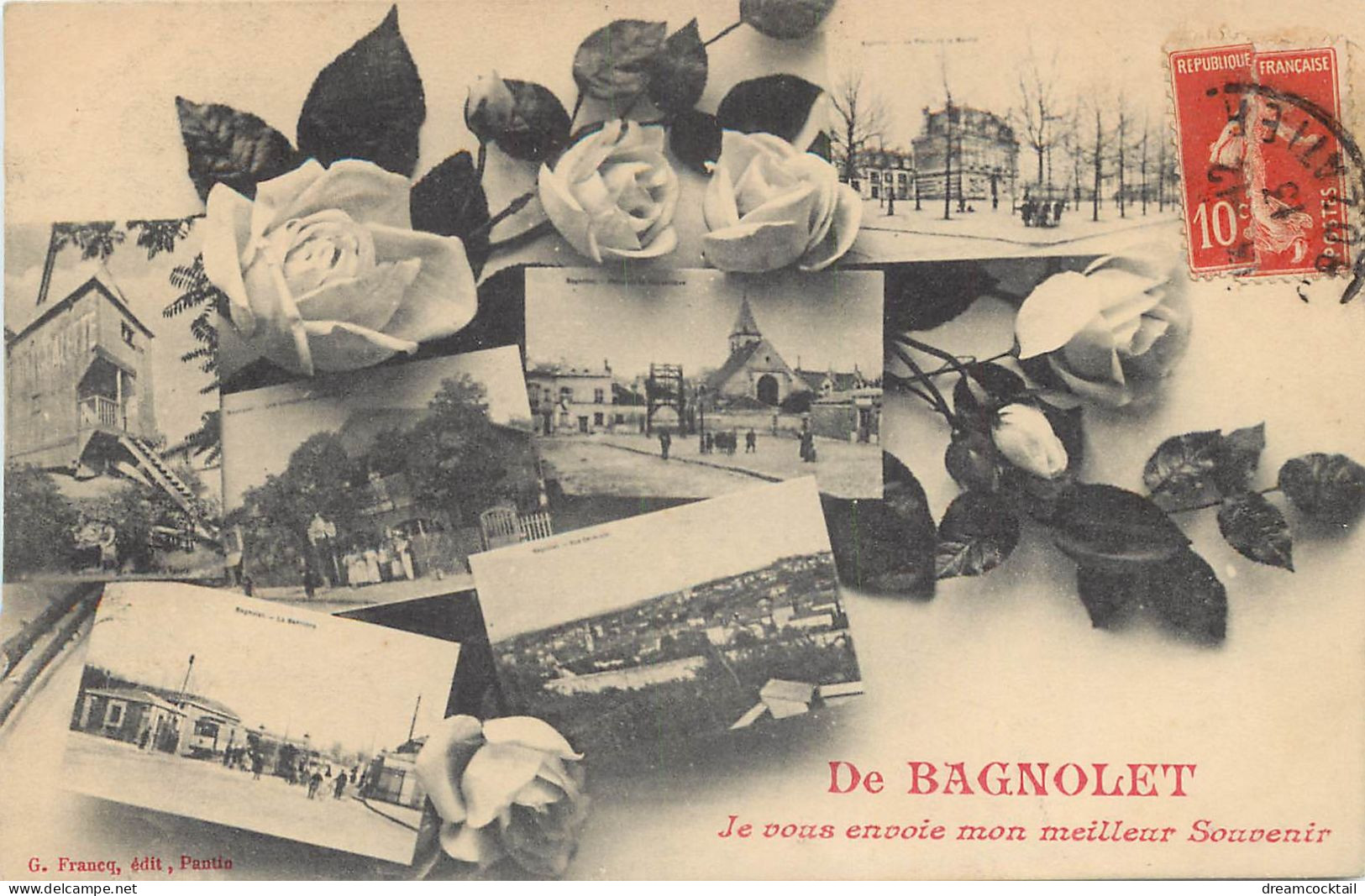 93 BAGNOLET. Multivues Et Roses 1913 - Bagnolet