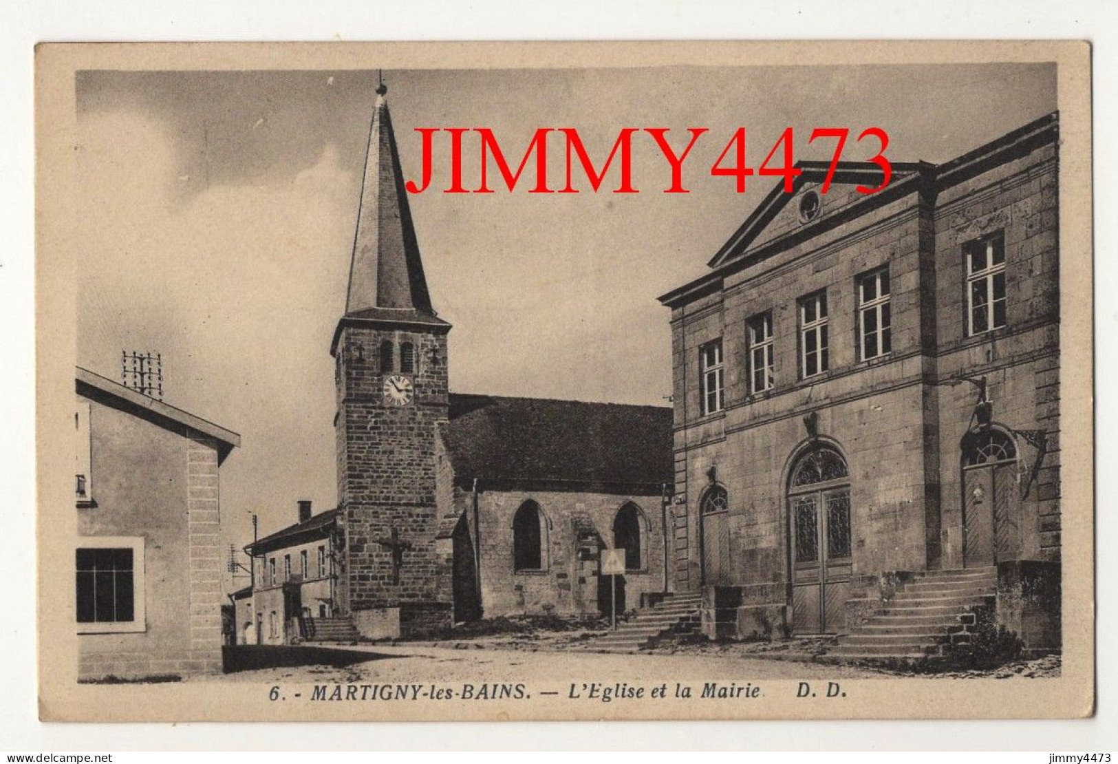 CPA - MARTIGNY-les-BAINS - L'Eglise Et La Mairie ( Canton De Darney Vosges ) N° 6 - Phot. Daniel Delboy - Darney