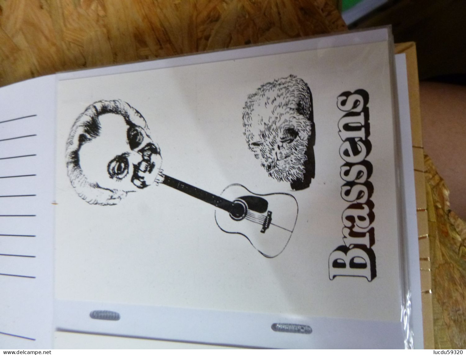 Paiement Chèque Ou Virement Uniquement GEORGES BRASSENS Carricature Divers Faible Tirage A Voir - Singers & Musicians