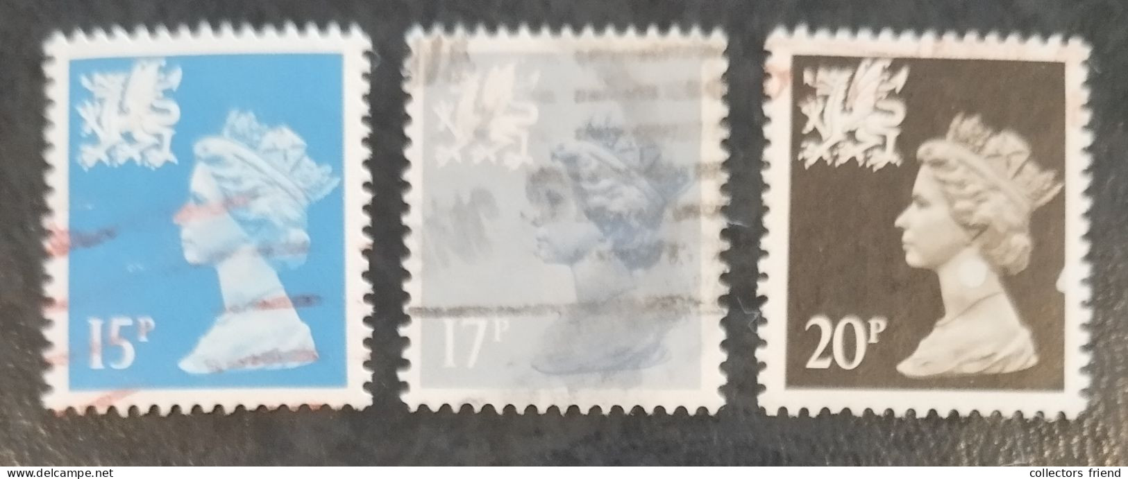 Grande Bretagne - Great Britain - Großbritannien - Wales / 3 Stamps (15/17/20P) - Elisabeth II - Used - Pays De Galles