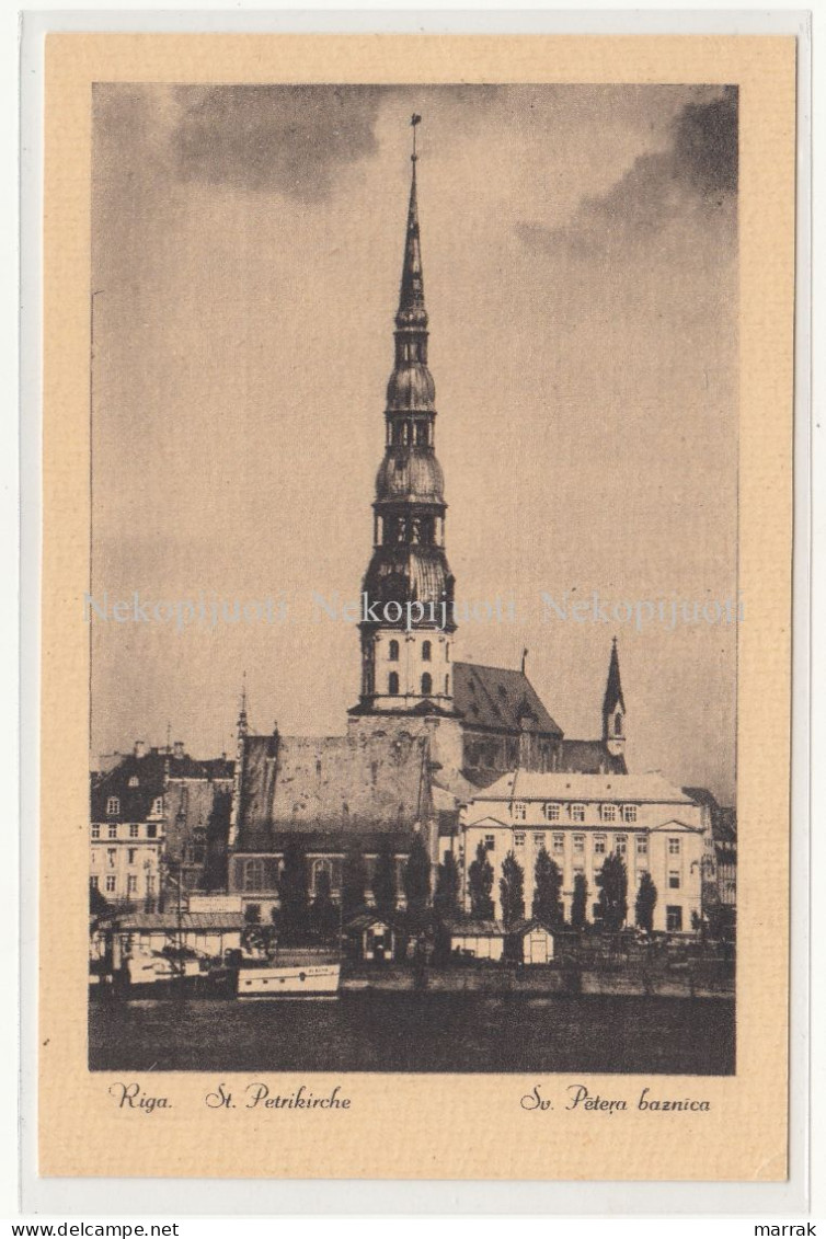 Riga, Sv. Petera Baznica, 1930' Postcard - Latvia