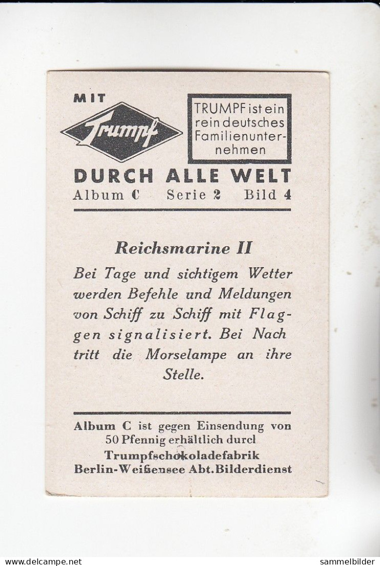 Mit Trumpf Durch Alle Welt  Reichsmarine II Flaggen Signale Von Schiff Zu Schiff    C Serie 2# 4 Von 1934 - Autres Marques