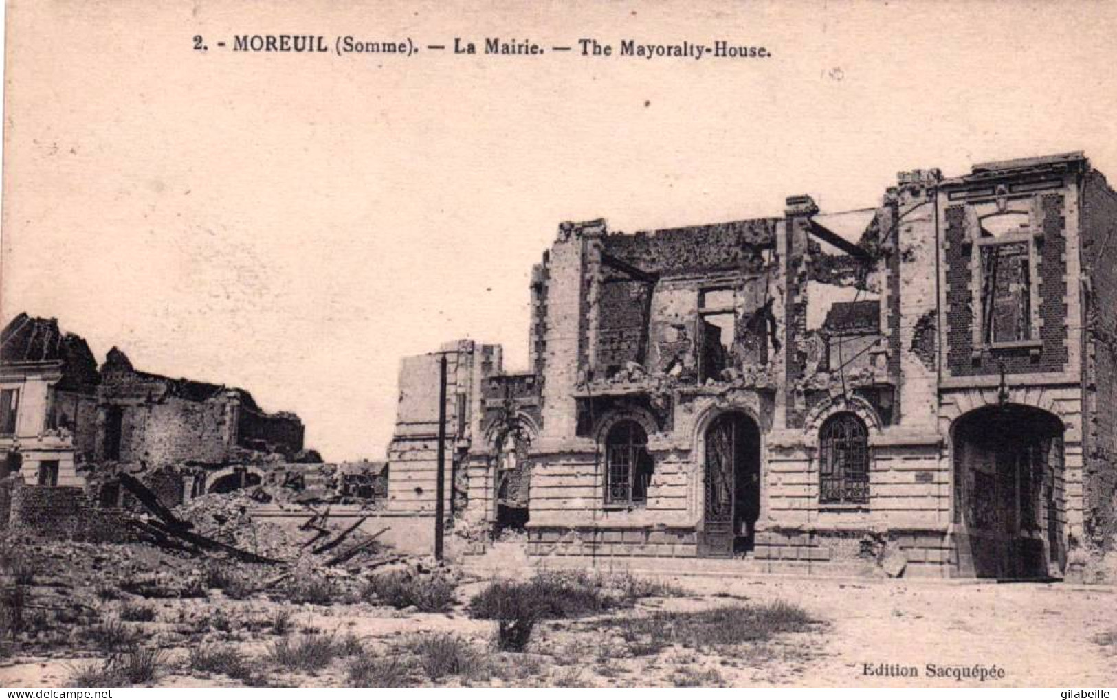 80 - Somme -  MOREUIL -   La Mairie - Guerre 1914 - Moreuil