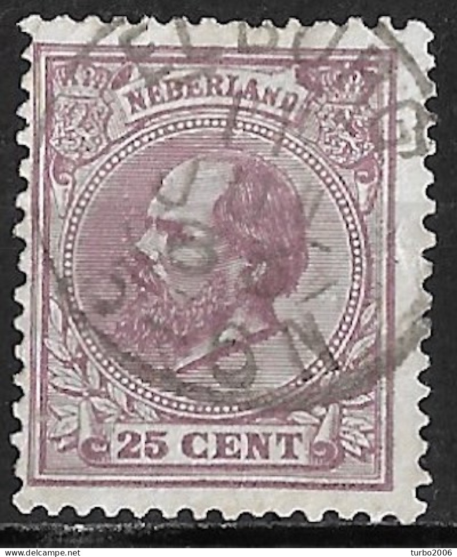 Kleinrondstempel ELBURG Op 1872 Koning Willem III 25 Cent Violet NVPH 26 - Marcofilia