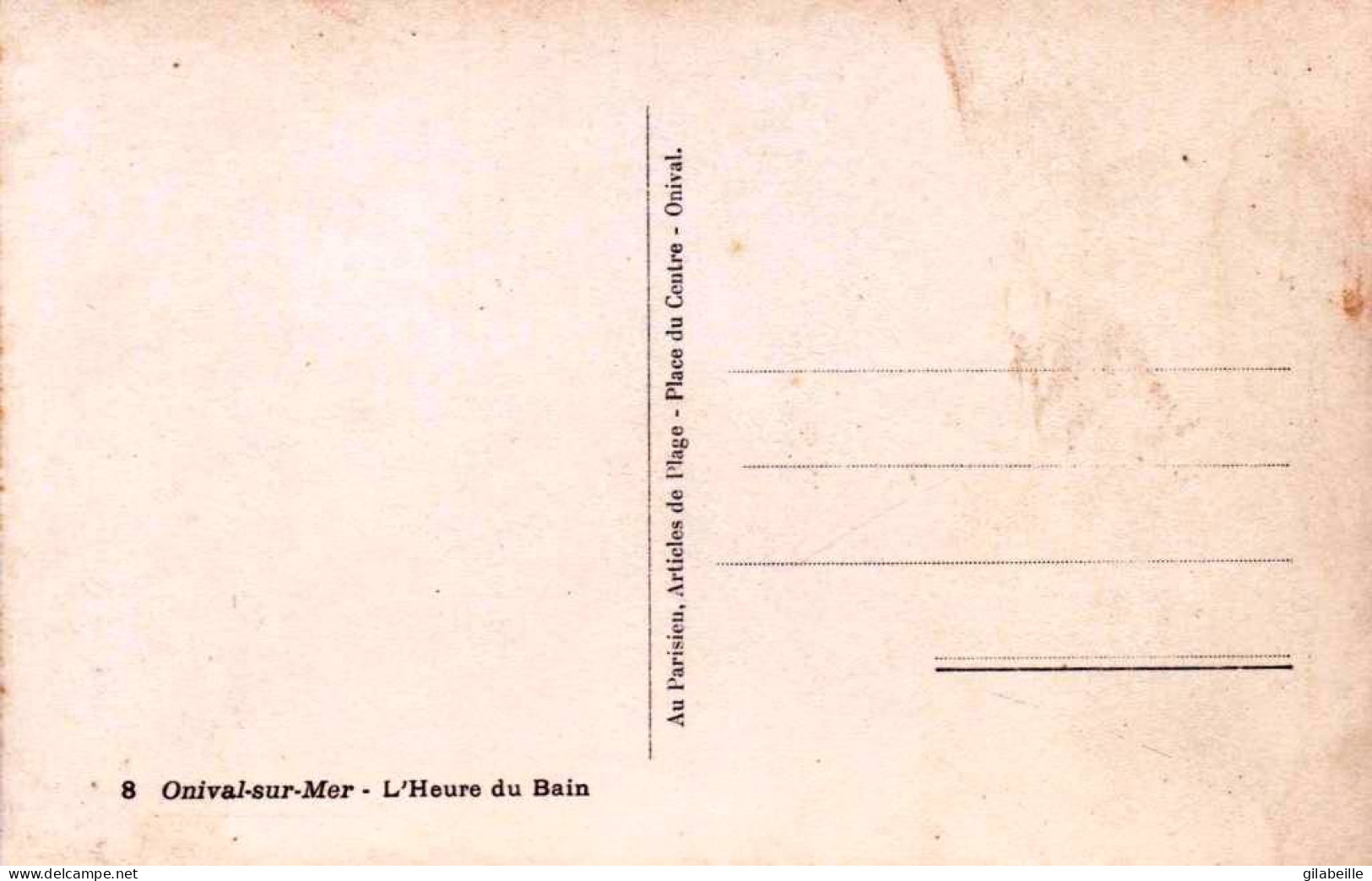80 - Somme -  ONIVAL Sur MER ( Ault )  L'heure Du Bain - Onival