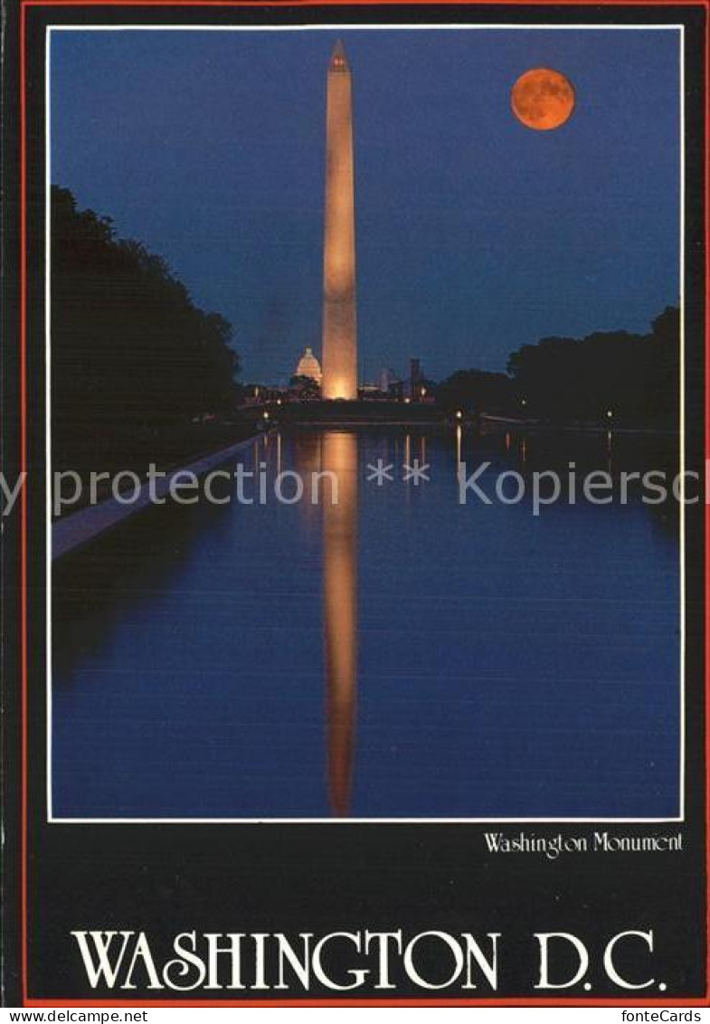 72381850 Washington DC Monument Abendstimmung   - Washington DC