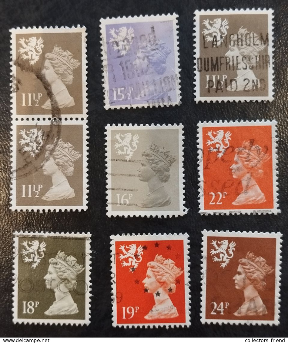 Grande Bretagne - Great Britain - Großbritannien - Scotland / 9 Stamps - Elisabeth II - Used - Escocia