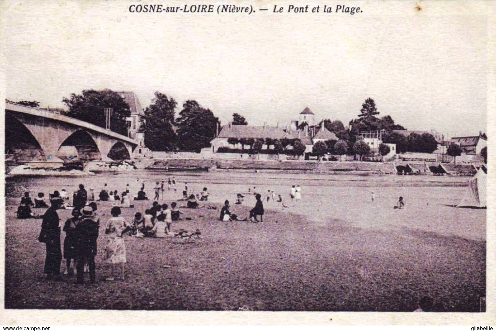 58 - Nievre - COSNE COURS Sur LOIRE  - Le Pont Et La Plage - Cosne Cours Sur Loire