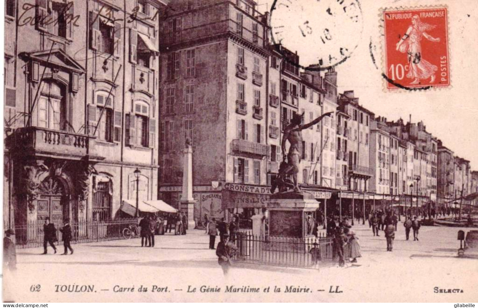 83 - Var -   TOULON -  Carrée Du Port - Le Génie Maritime Et La Mairie - Toulon