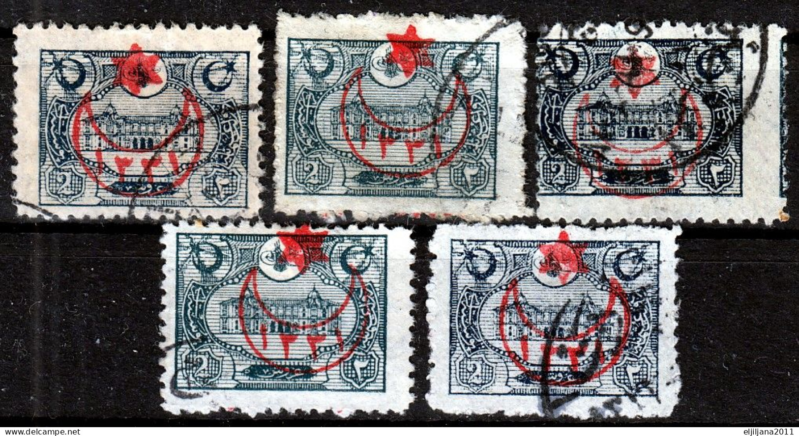Turkey / Türkei 1915 ⁕ Overprint Year 1331 ( On Mi.217 ) Mi. 322 ⁕ 5v Used - Used Stamps