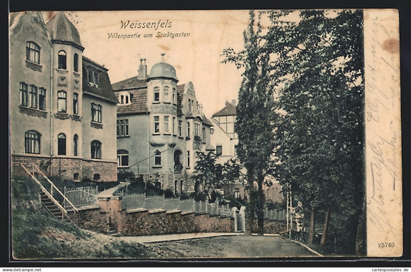 AK Weissenfels, Villenpartie Am Stadtgarten  - Weissenfels