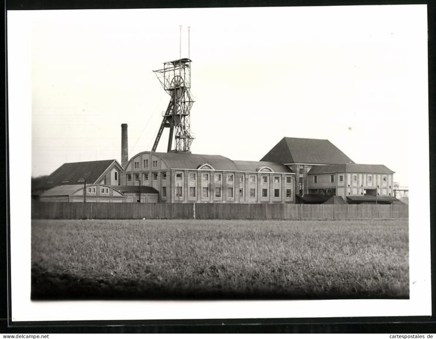 Fotografie Unbekannter Fotograf, Ansicht Ahrbergen, Kaliwerk Bergwerk / Schachtanlage Fürstenhall Um 1920  - Lieux