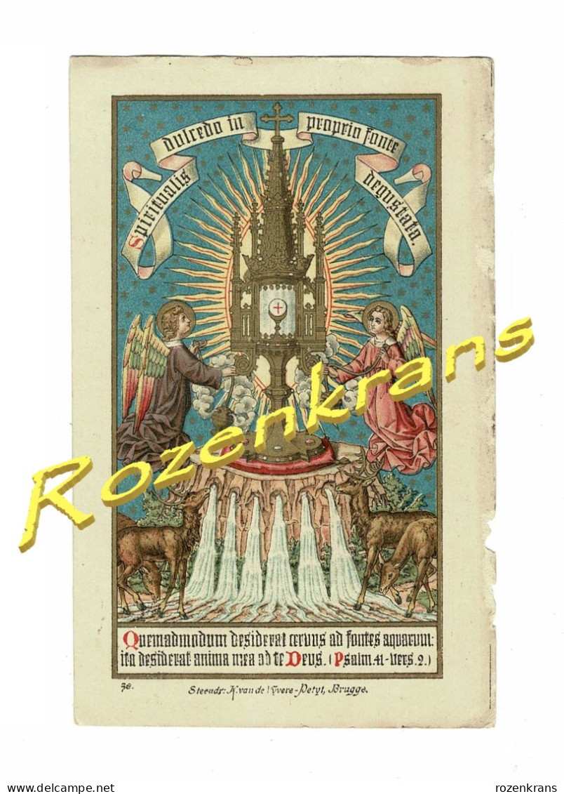 Litho K; Van De Vyvere Petyt Brugge Gummarus Kerk Lier Gesu Goldprint Gouddruk Image Pieuse Holy Card Santini Canivet - Images Religieuses