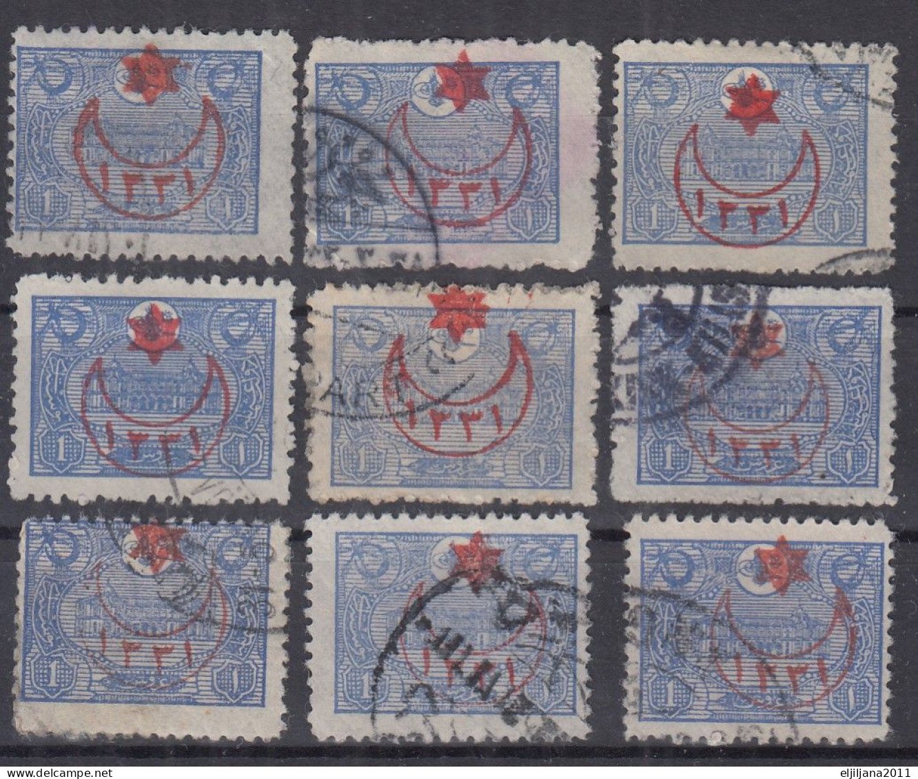 Turkey / Türkei 1915 ⁕ Overprint Year 1331 ( On Mi.216 ) Mi. 321 ⁕ 9v Used - Usados