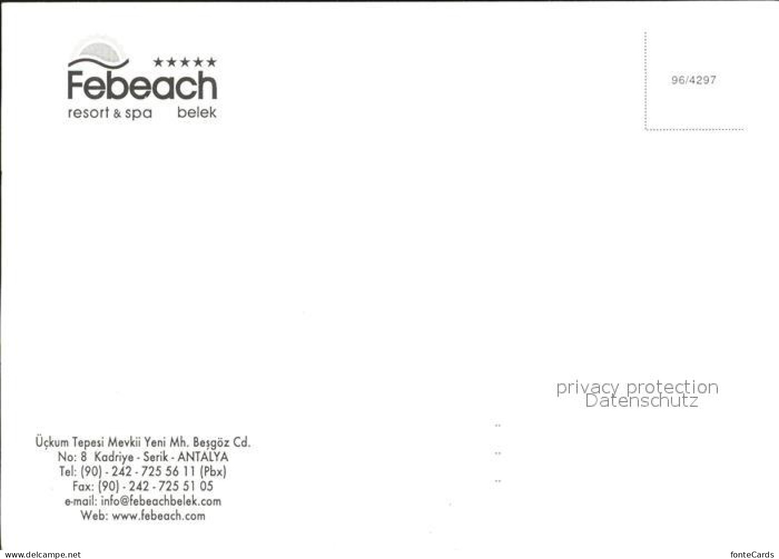 72369615 Belek Febeach Resort & Spa Belek - Turquie