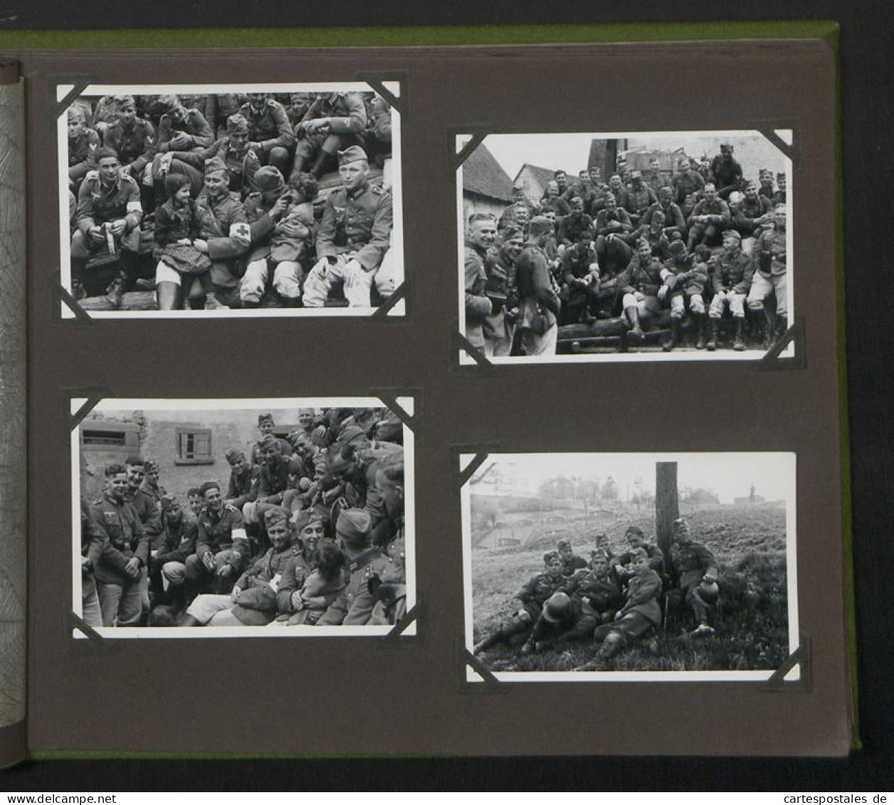 Fotoalbum mit 150 Fotografien, Giessen Studenten, Theater, Militär, Soldaten, Fussball, Wappen 