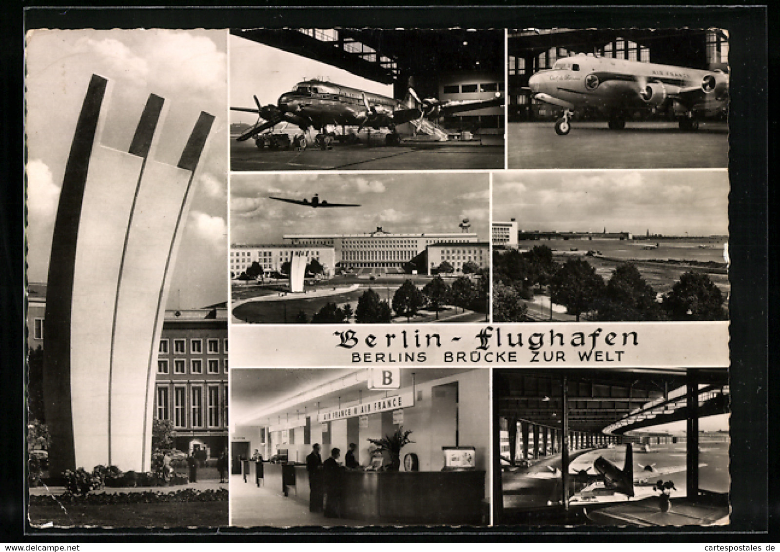 AK Berlin, Flughafen, Brücke Zur Welt  - Andere & Zonder Classificatie