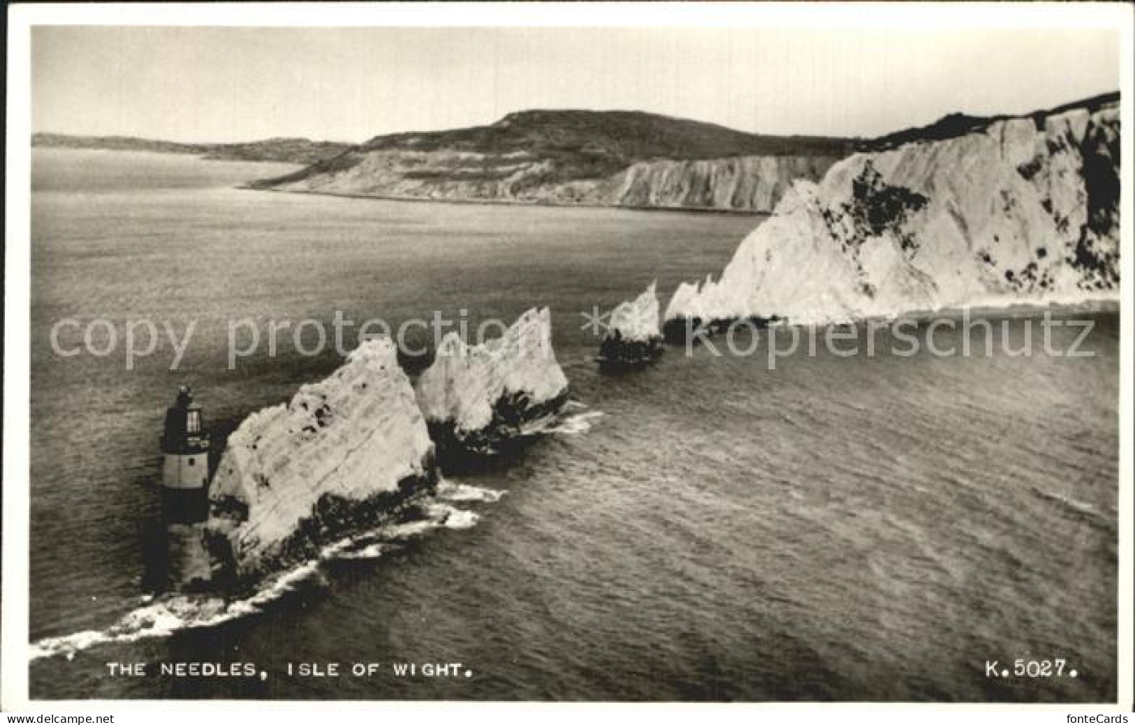 72369036 Isle Of Wight UK The Needles Leuchtturm Kueste Valentines Post Card Isl - Otros & Sin Clasificación