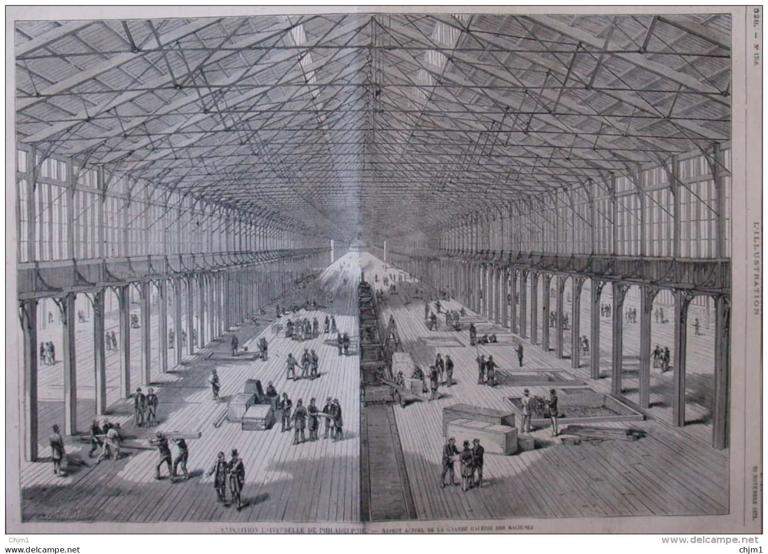 L'exposition Universelle De Philadelphie - Aspect Actuel De La Grande Galerie Des Machines - Page Original - 1875 - 1 - Documentos Históricos