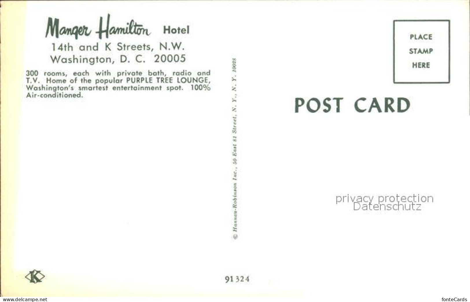 72368943 Washington DC Manger Hamilton Hotel  - Washington DC