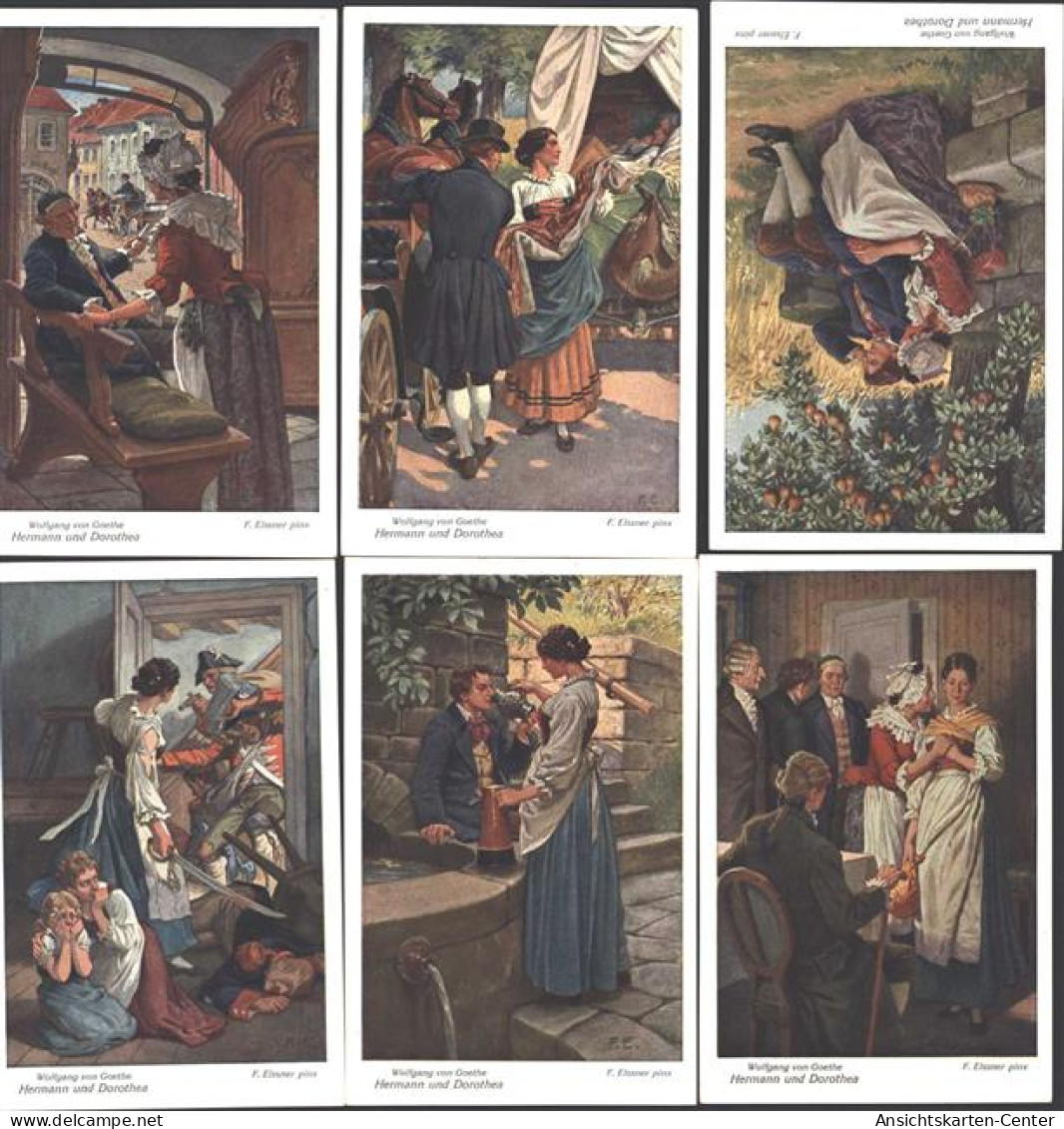 13806305 - Serie Komplett   Lot Mit 6 AK   Hermann Und Dorothea  Illustration F. Elssner - Schriftsteller