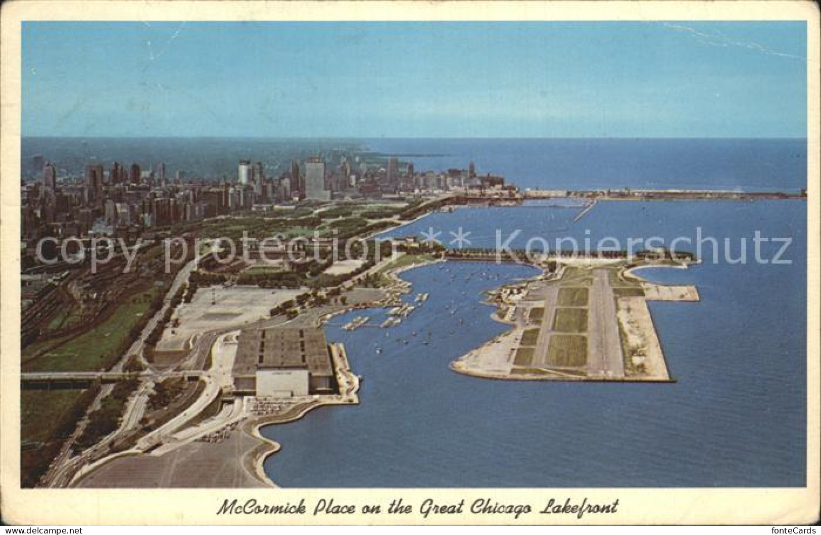 72368124 Chicago_Illinois Aerial View Of Chigagos Lakefront Exposition Center - Sonstige & Ohne Zuordnung