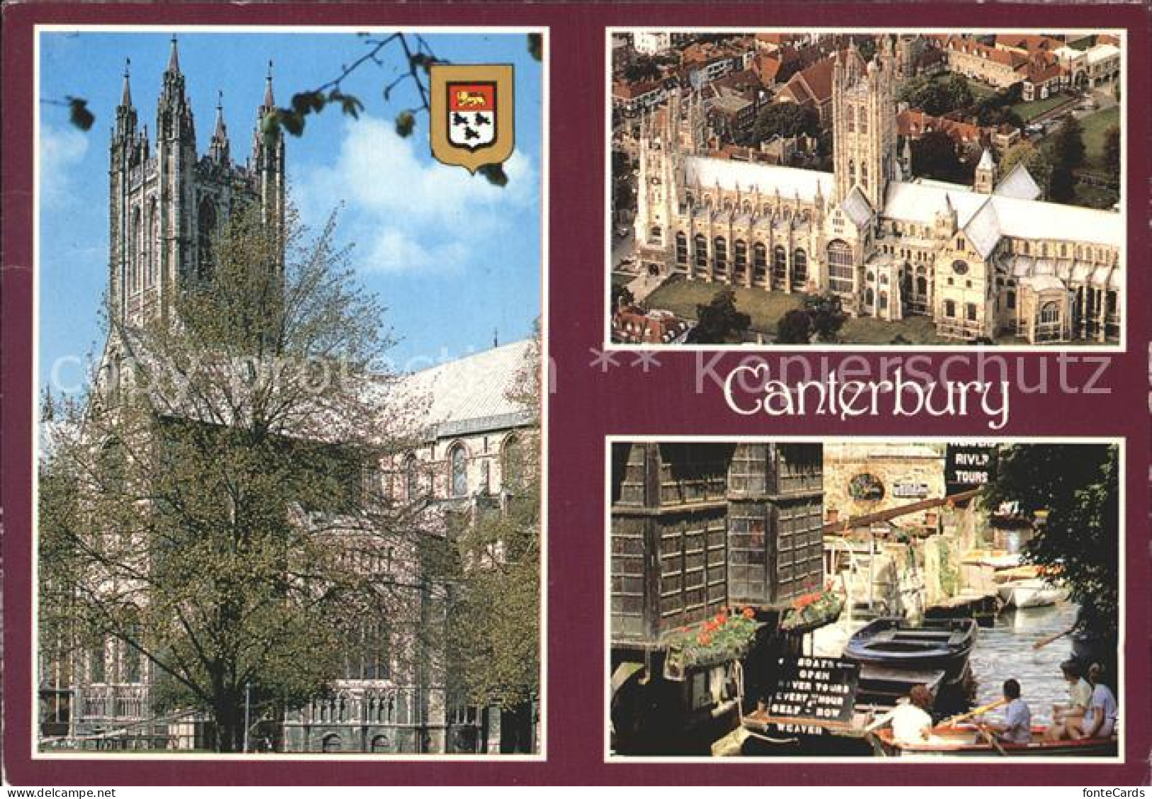 72362513 Canterbury Kent Cathedral Fliegeraufnahme Old Weavers House  - Otros & Sin Clasificación