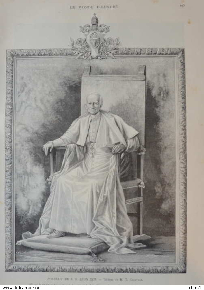 Portrait Du Saint-Père S. S. Léon XIII - Page Original 1875 - Historical Documents