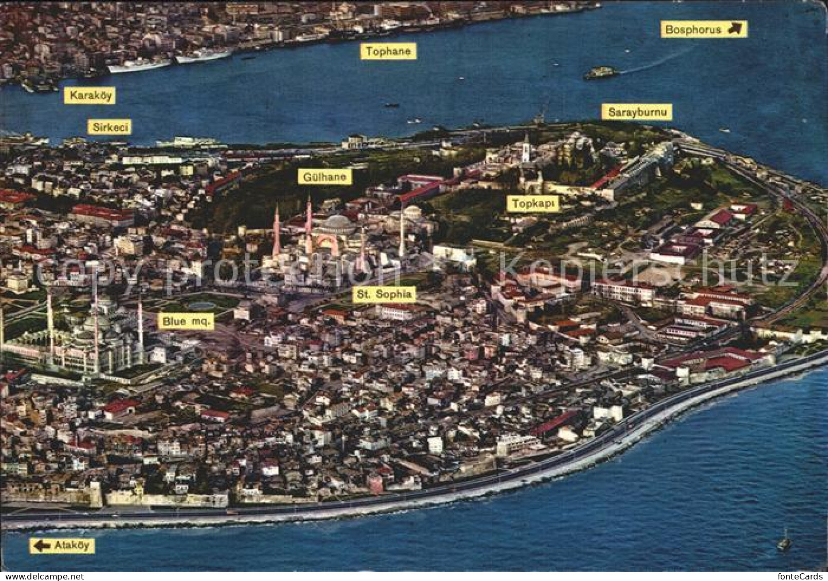 72349665 Istanbul Constantinopel Fliegeraufnahme Bosporus Topkapi  Istanbul - Turquie